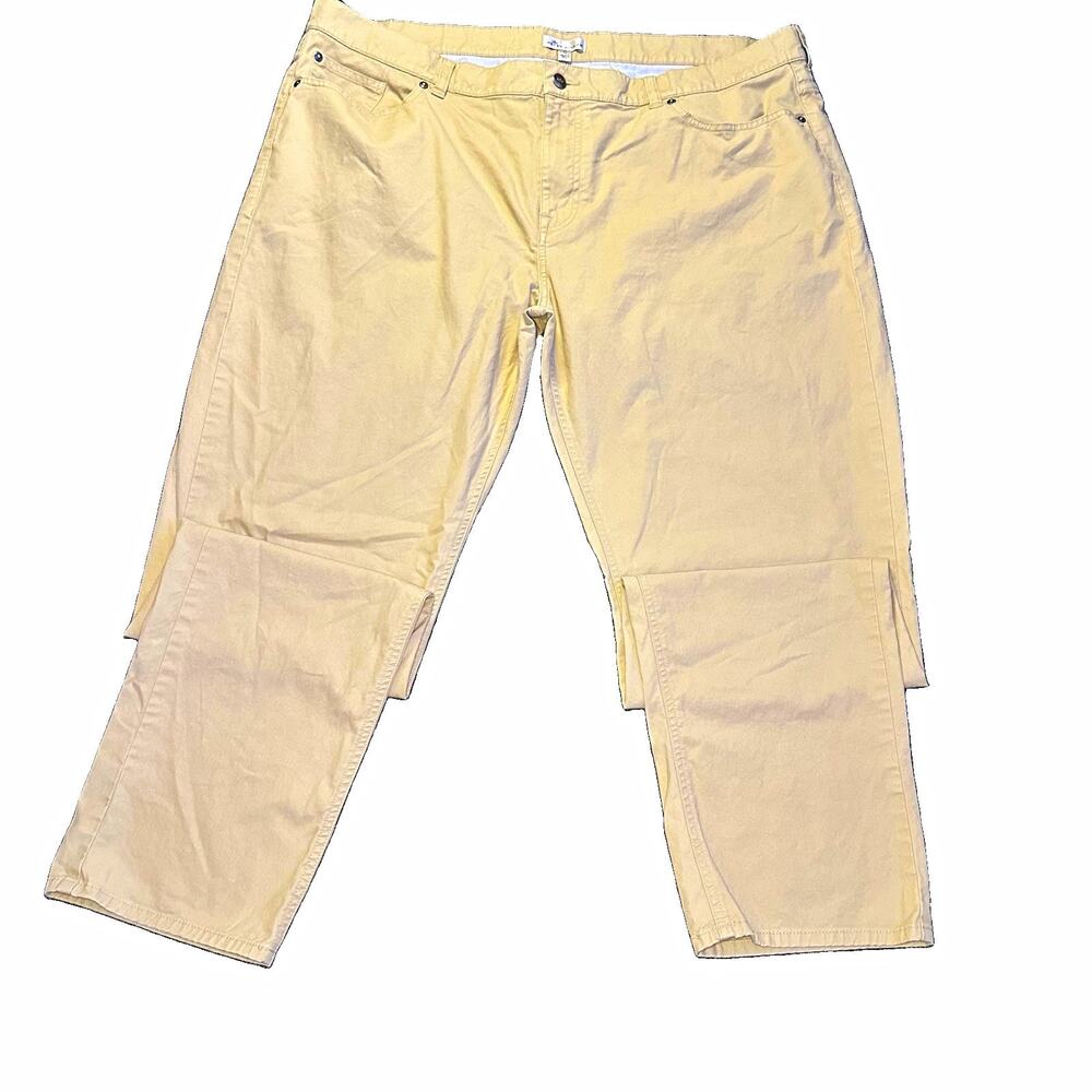 Peter Millar Casual Pants Men's 44 Regular Beige Solid Flat Front Button